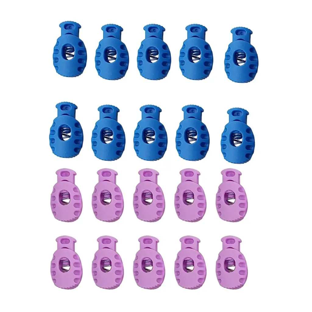 Plastic Cord Lock End Turtle Shape Single Hole Toggle Buckle Lace Locks for Camping Gear