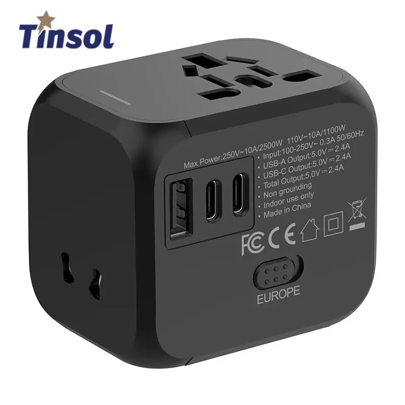 Multi-function Travel Converter Plug Converter Socket Multi-country Adapter 2.4A Multi-function Socket Travel Converter Plug