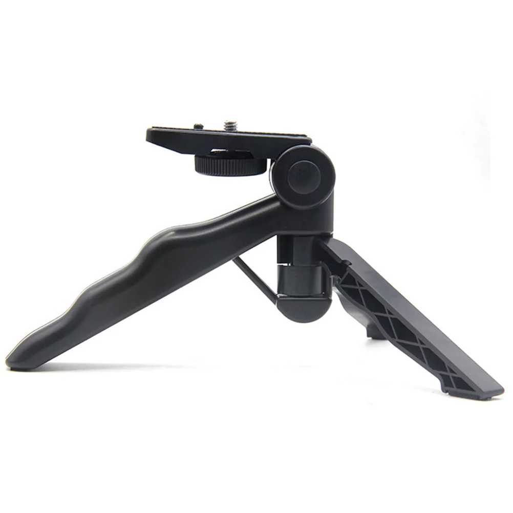 

Handheld Tripod Mini Tripod Table Stand Lightweight Heavy Duty Adjustable For Vlogging Live Streaming Mini Camera Mount Black