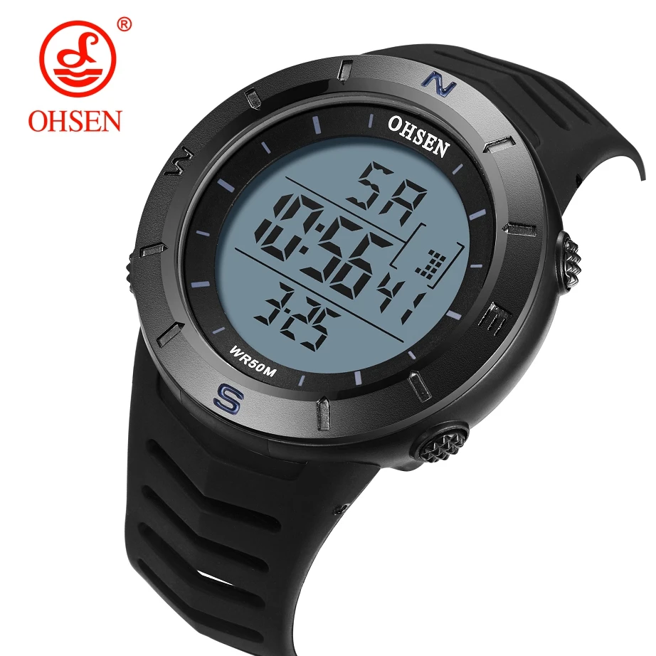 

Цифровые мужские спортивные часы Секундомер 50 м Дайвинг Красные военные мужские наручные часы Электронные светодиодные модные часы relogio masculino