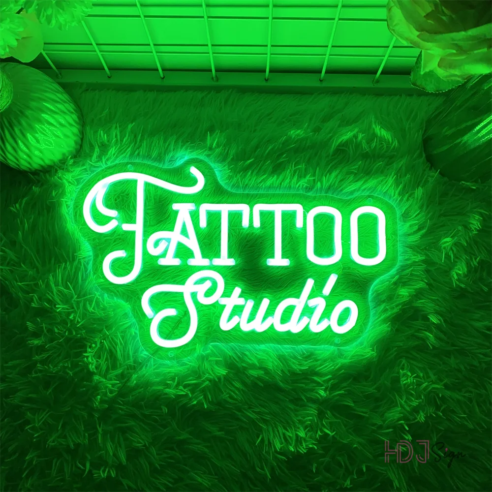 Imagem -04 - Tatto Neon Led Sign Tattoo Studio Salon Shop Led Luzes de Néon Usb Decoração de Salão de Beleza para Sinais de Tatuagem Lâmpadas de Néon