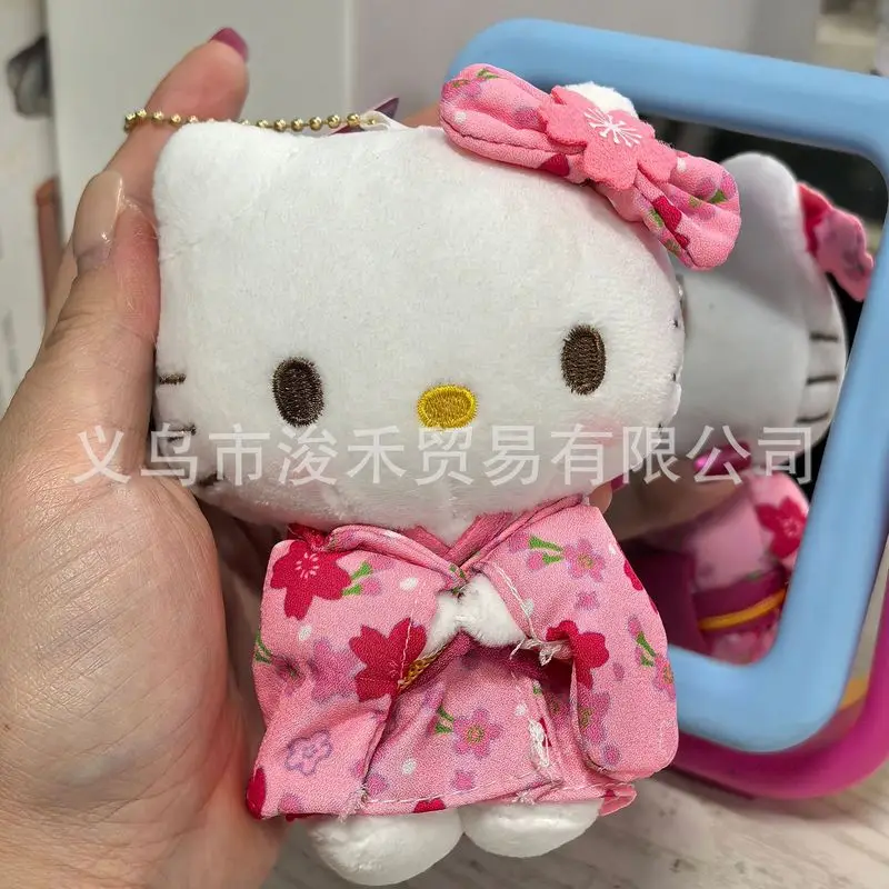 

Hot Sale In Stock Sakura Matcha Kimono Hello Kitty Stuffed Doll Pendant Keychain Cartoon Hello Kitty Bag Accessories Pendant