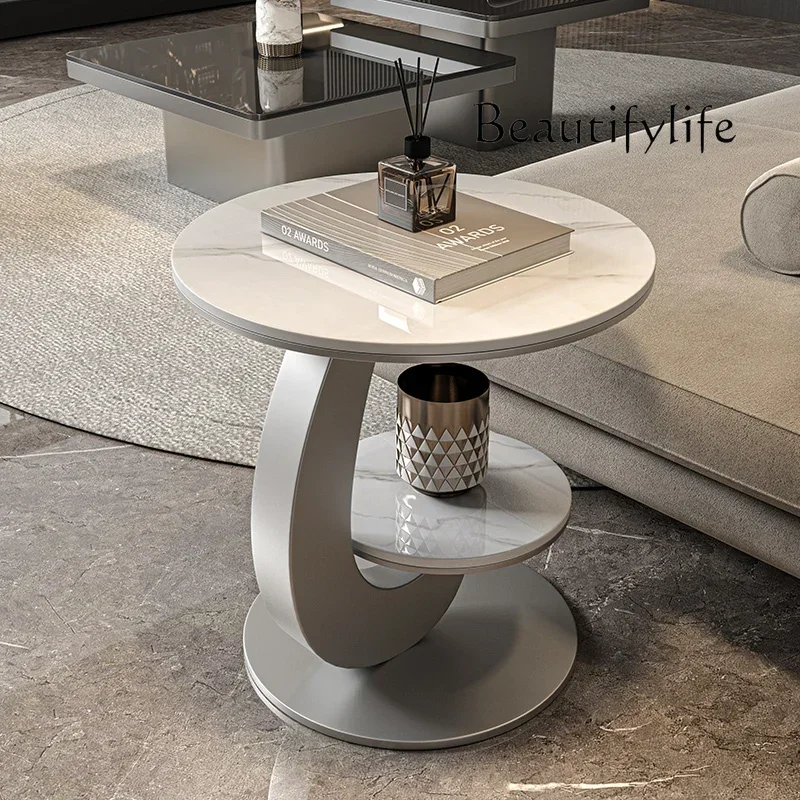 BJ BJ Light Luxury Living Room Sofa Side Table Balcony Small Round Table Advanced Sense Creative Home Small Coffee Table Advanc image 3
