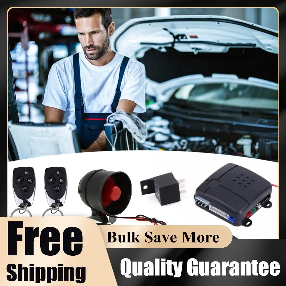 

Universal Car Auto Burglar Alarm Protection with Siren and Wiring Harness Remote Control Door Lock Vehicle Keyless Entry System