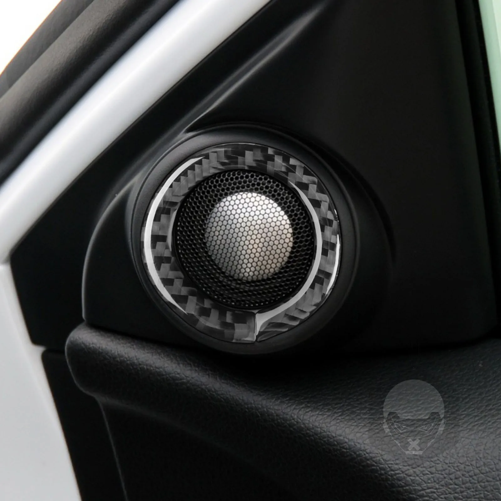 Real Carbon Fiber Car Accessories A-pillar Speaker Ring Interior Cover Soft Sticker For Honda Accord 9th Gen 2014 2015 2016 2017