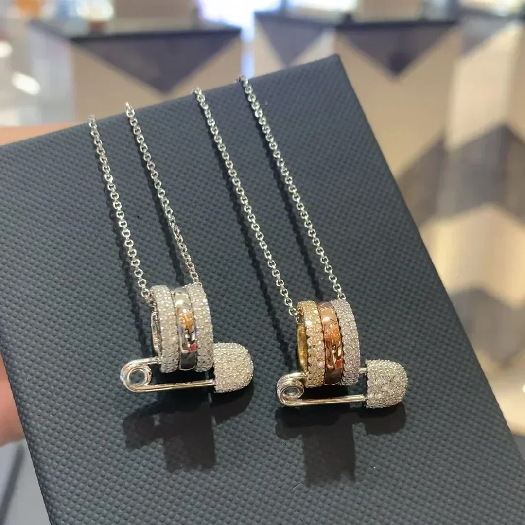 

HZ 2025 Новое популярное регулируемое ожерелье из стерлингового серебра 925 пробы, серебристо-белое свадебное ожерелье. Праздничные подарки