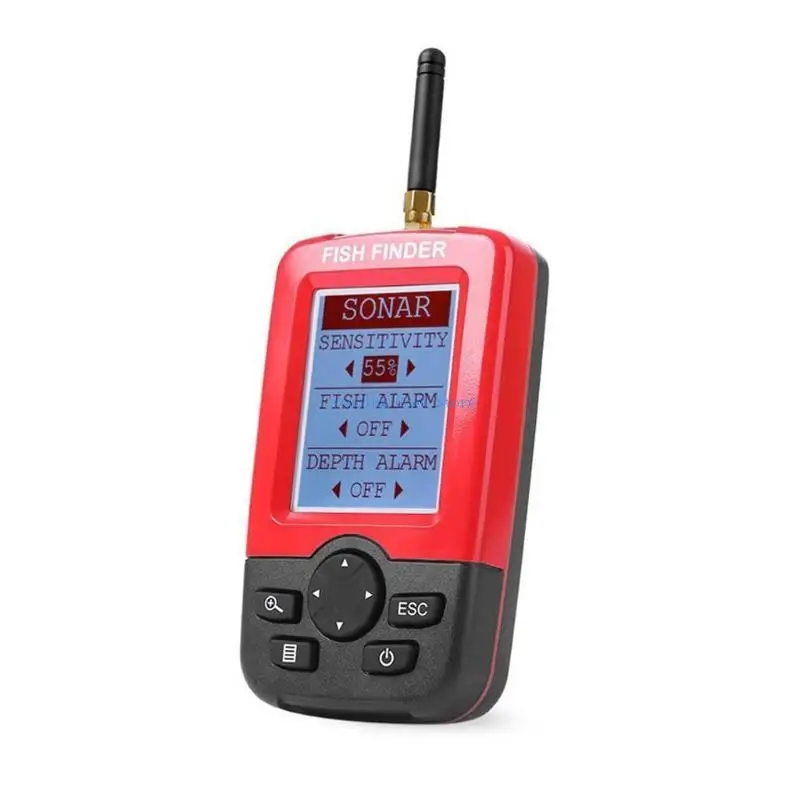 

N58B Kayak Boat Fishfinder Portable Fish Depth Finder Water Handheld Fish Finder Transducer with LCD Display Easy to Use