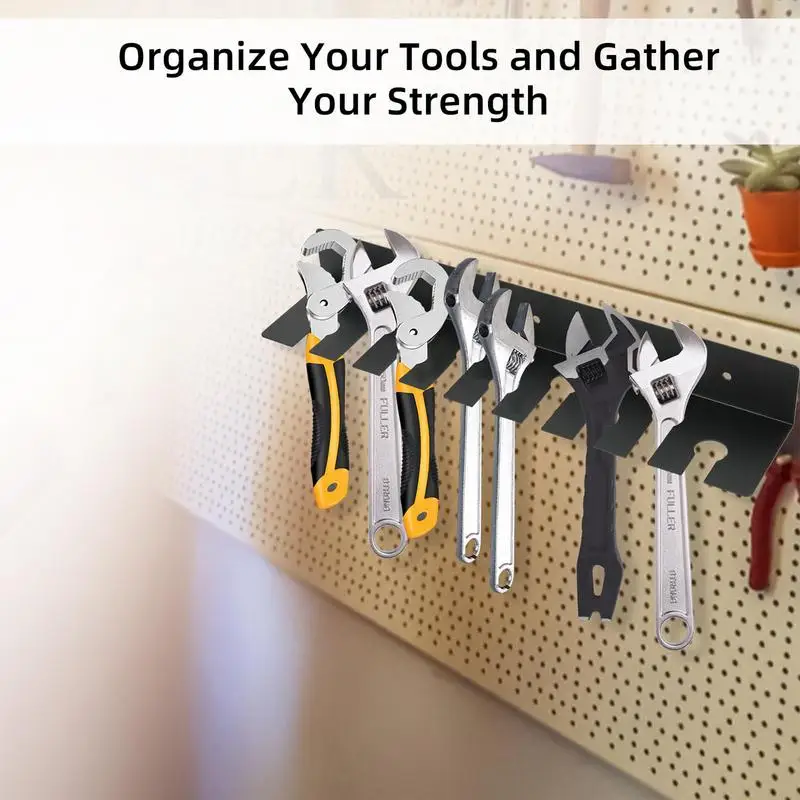 

Wrench Rack Organizer Wall Mounted Bar Clamps Rack Heavy-Duty Tools Storage Rack Screwdriver Tool Organizer For Workshop Shed