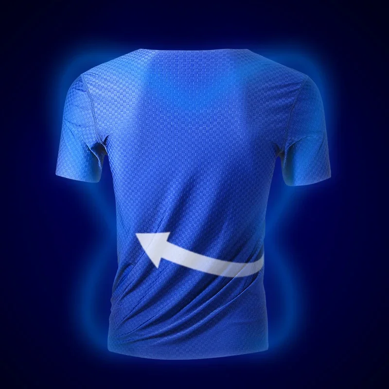 

Бесшовная футболка из ледяного шелка с короткими рукавами, мужская летняя тонкая эластичная футболка с v-образным вырезом, быстросохнущая спортивная футболка с половиной рукава