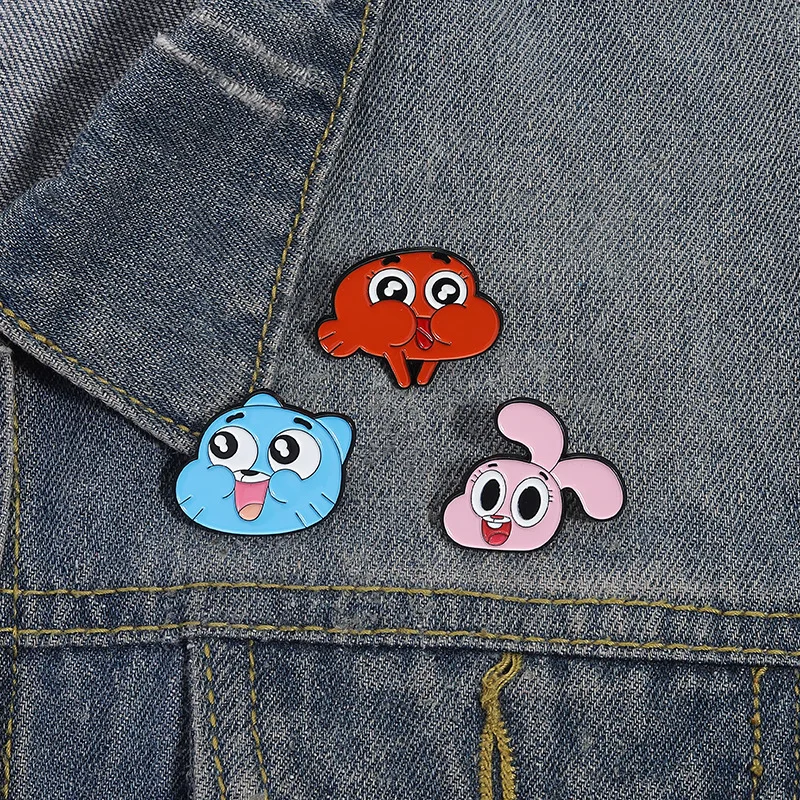 Enamel Pin Cartoon Animation Series Wonderful World Brooch Clothes Hat Pin Metal Accessories Jewelry Badge Pins for Backpacks