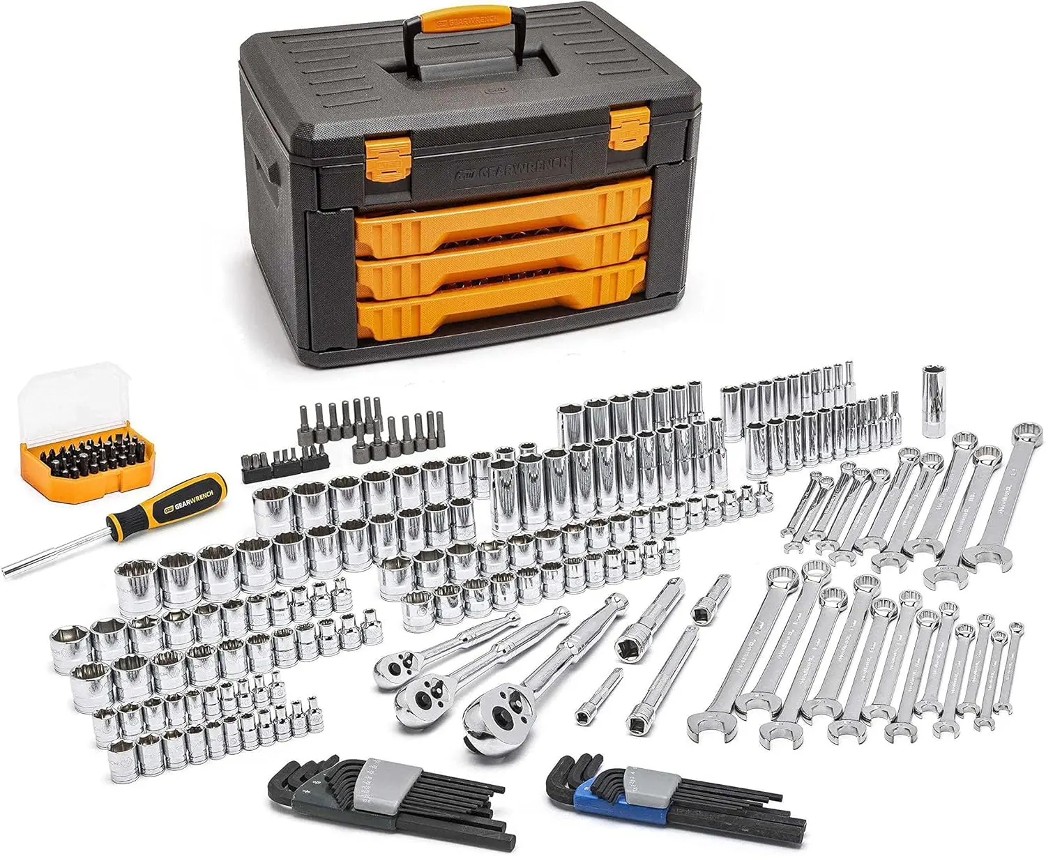 Pc. Mechanics Tool Set In 3 Drawer Storage Box - 80940