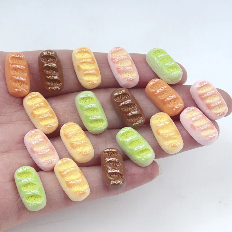 30/300Pcs Cartoon Mini Bread Color Nail Art Resin Designer Charms DIY Craft for Nail Hairpin Accessories Scrapbooking Jewelry