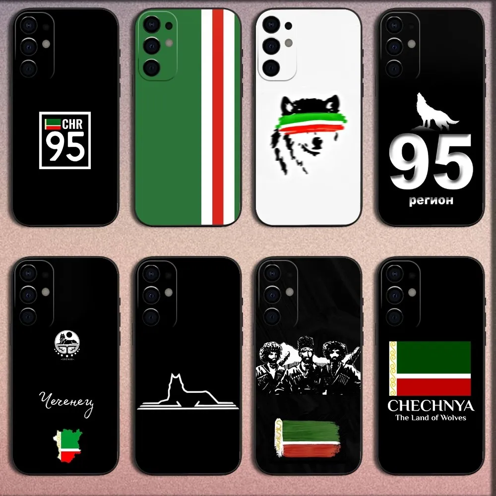

Chechen National 95 Flag Phone Case For Samsung S25,S24,S21,S22,S23,S30,Ultra,S20,Plus,Fe,Lite,Note,10,9,5G Black Soft Cover