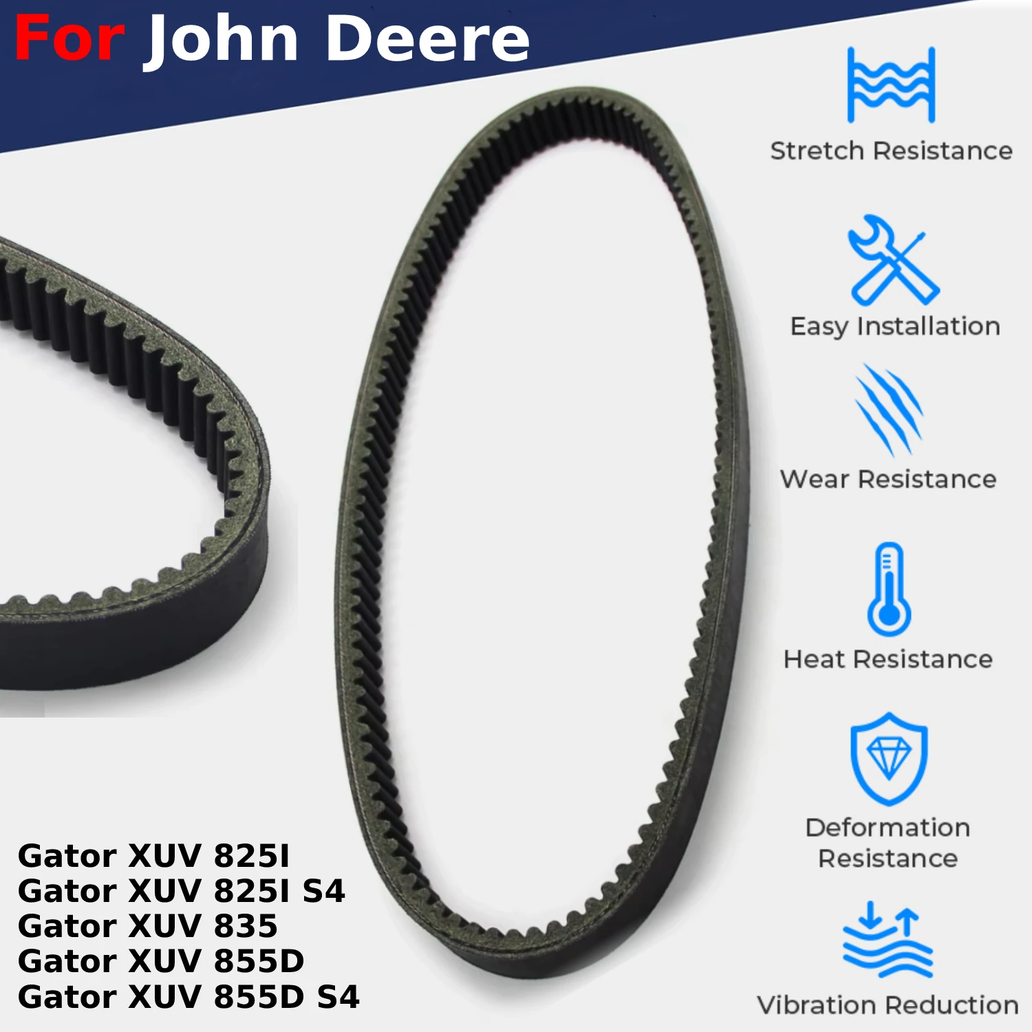 

Fits for John Deere Gator XUV 835 825I 855D S4, M-Gator A-3 2015 2016 2017 2018 Years Transmission Drive Belt Motorcycle Parts