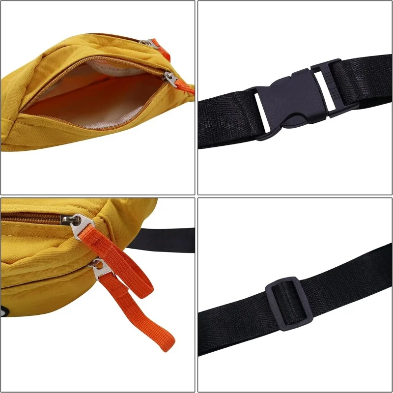 Nueva moda, bolso bonito para el pecho para niños, riñonera cruzada de un hombro, bolso Diagonal de lona, bolso con cremallera para niña y niño, monedero
