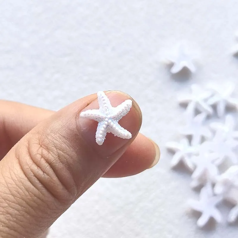 55 resin starfish rhinestones - flat bottomed mini stars, suitable for DIY crafts, wedding decorations, nail art, and scrapbooks