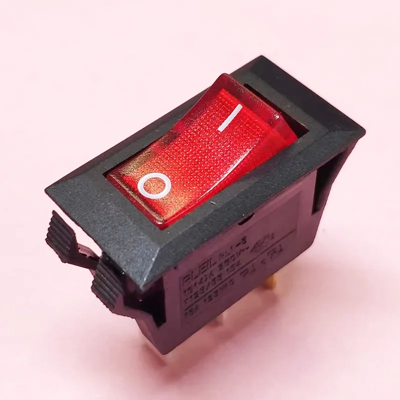 1pcs/lot Ship type switch RL1-5 16A T125/55 1E4 Two speed three pin with red light 32X17