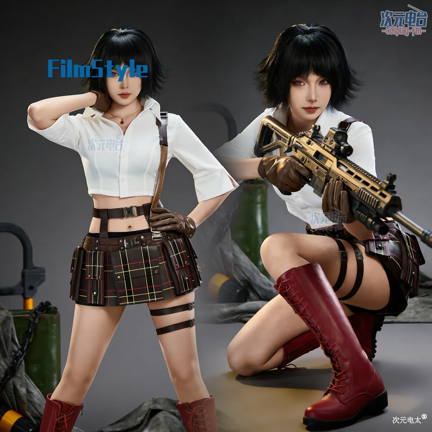 Game Devil May Cry Lady Cosplay Costume Uniform Halloween Carnival Party Christmas Play Role Clothes Clothing view 3