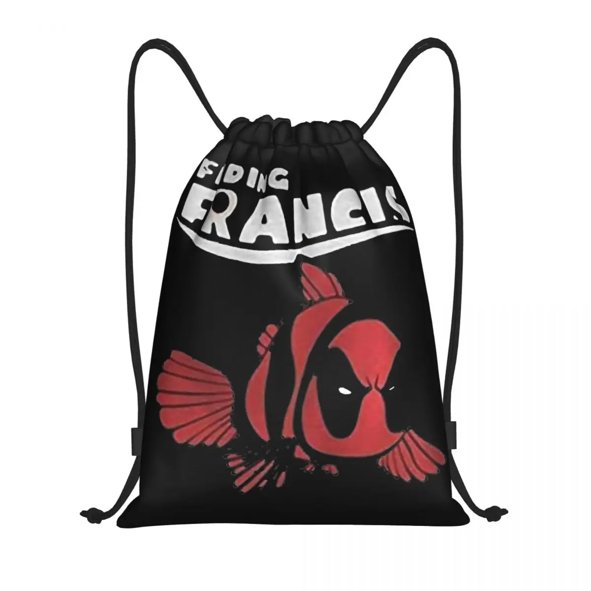 Tee Finding Francis Deadpool Superhero Drawstring Backpack Gym Sports Sackpack Bass Fishing String Bag for Yoga