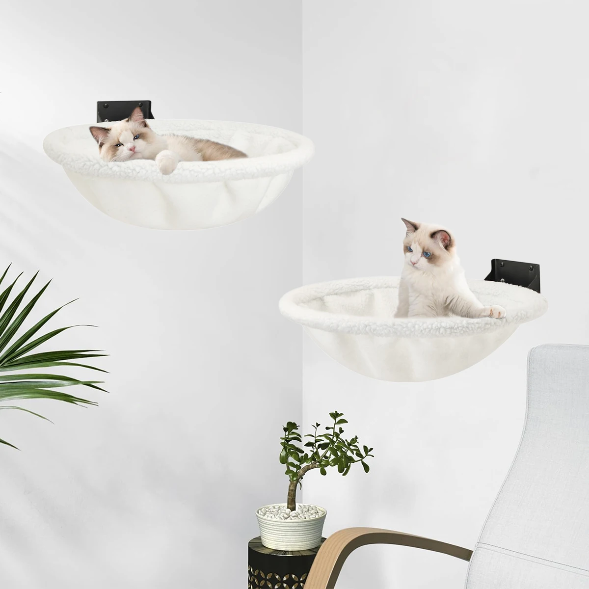 Cat Wall Shelves Furniture Stable Cat Wall Perch Bed Foldable Soft Breathable Pet Cat Hammock for Sleep Overlook Sunbathing