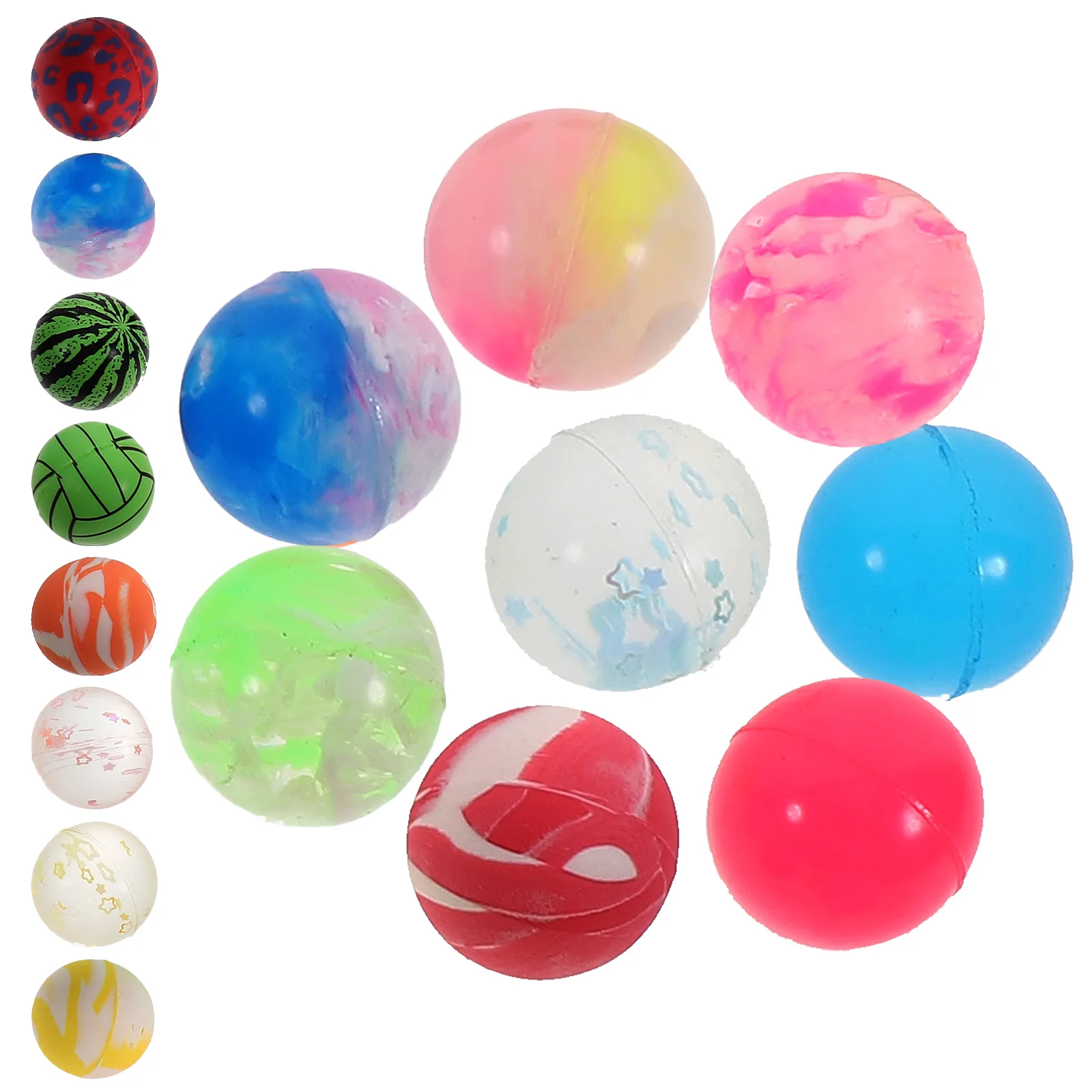 50 Stück Hüpfball-Sammelbälle, Stressabbau-Spielzeug, hüpfendes Mini-Spielzeug, klein, für Spiele, Kinderpartys