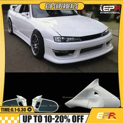 For Nissan Silvia S14 (RHD) Right Hand Drive 2pcs Side Aero Rearview Mirror Replacement FRP Unpainted Rear View Mirrors