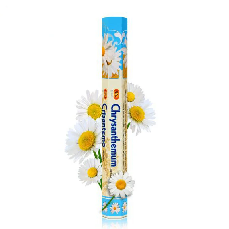 Big Box Chrysanthemum Flavor Fragrance Incense Stick Aroma Incense 6 Small Boxes 120 Sticks for Tea House Indoor Use