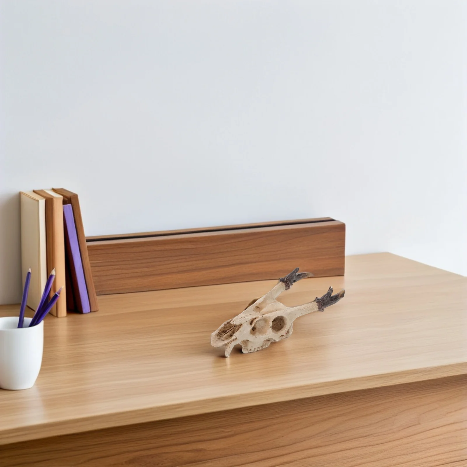 

Realistic Muntiacus Muntjak Skull Reptile Hideout Resin Terrarium Decor Lizards Geckos Snakes Turtle Tank Accessories