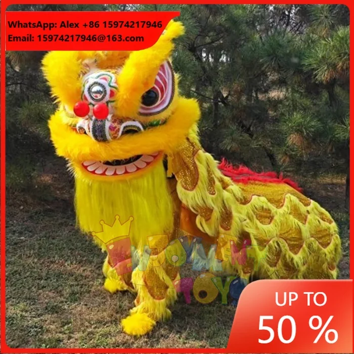 Factory Price Wholesale High Quality Traditional Chinese Lion Danc New Year Adult Dragon Wool Plush Performance Costume