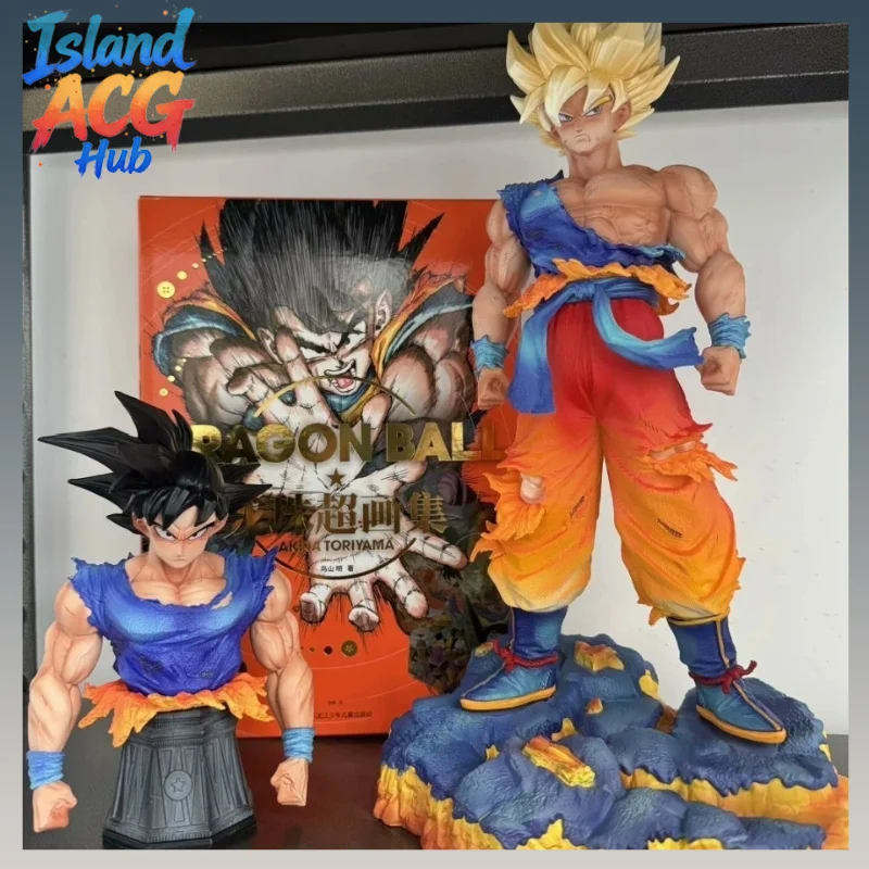 

Фигурка Сон Гоку Dragon Ball Z Super Saiyan JT, первая версия с бюстом, аниме-статуэтка GK, коллекционная модель из ПВХ, декор для рабочего стола, подарок