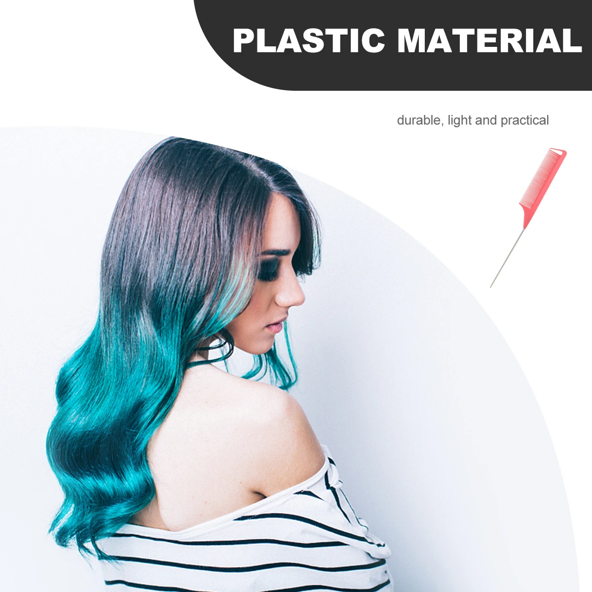 

12 шт., пластиковый набор расчесок для парикмахерских, легкий, прочный, для салона, путешествий, парикмахерская, стрижка, расческа для хвоста