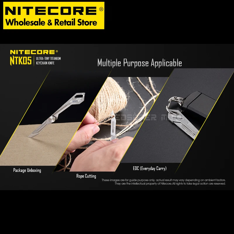 Nitecore NTK05 Ultra-Tiny Titanium Keychain Artistic Tool for EDC