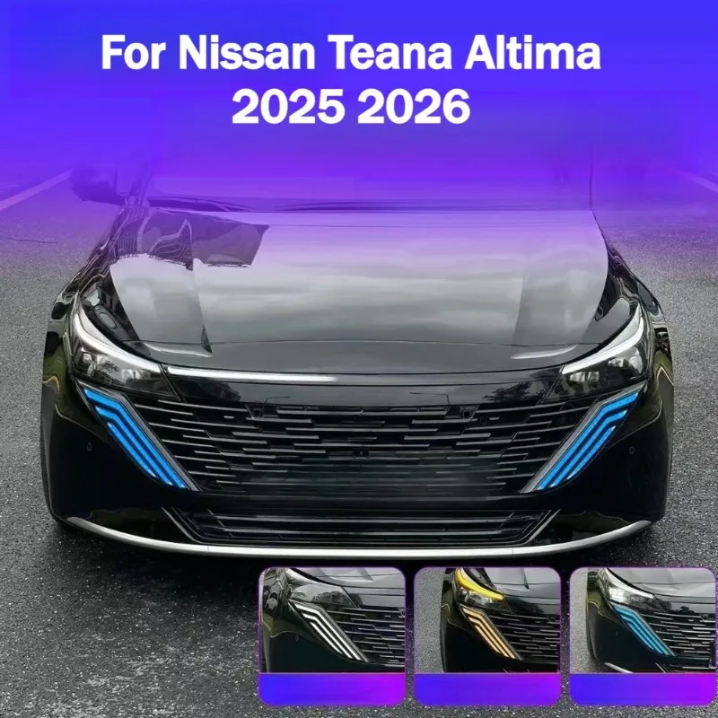 For Nissan Teana Altima‌ 2025 2026 Car Daytime Running Lights DRL Front Middle Grille Lights Modified LED Dynamic Turn Signal detail image 1