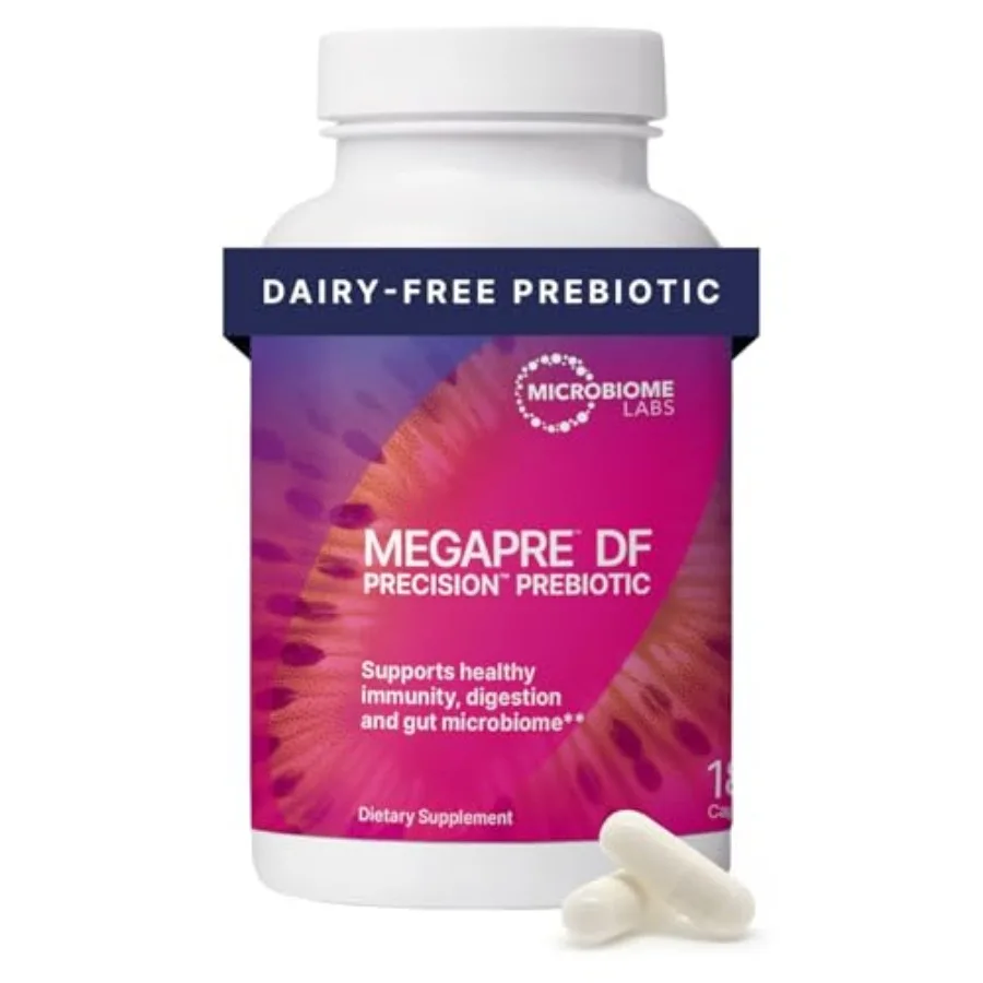 MegaPre DF - Dairy-Free Prebiotic Fiber Supplement - Gut Health Prebiotics for Women Men and 3+ - Support Microbial Diversity 1