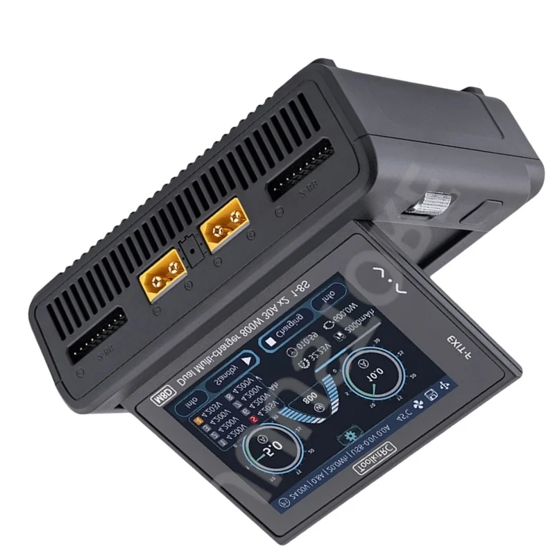 

ToolkitRC M8D 1600W 50A DC Balance Зарядное устройство с сенсорным экраном 65W Быстрая зарядка Двухканальный для 1-8S Lipo Battery Rc FPV Drone Car