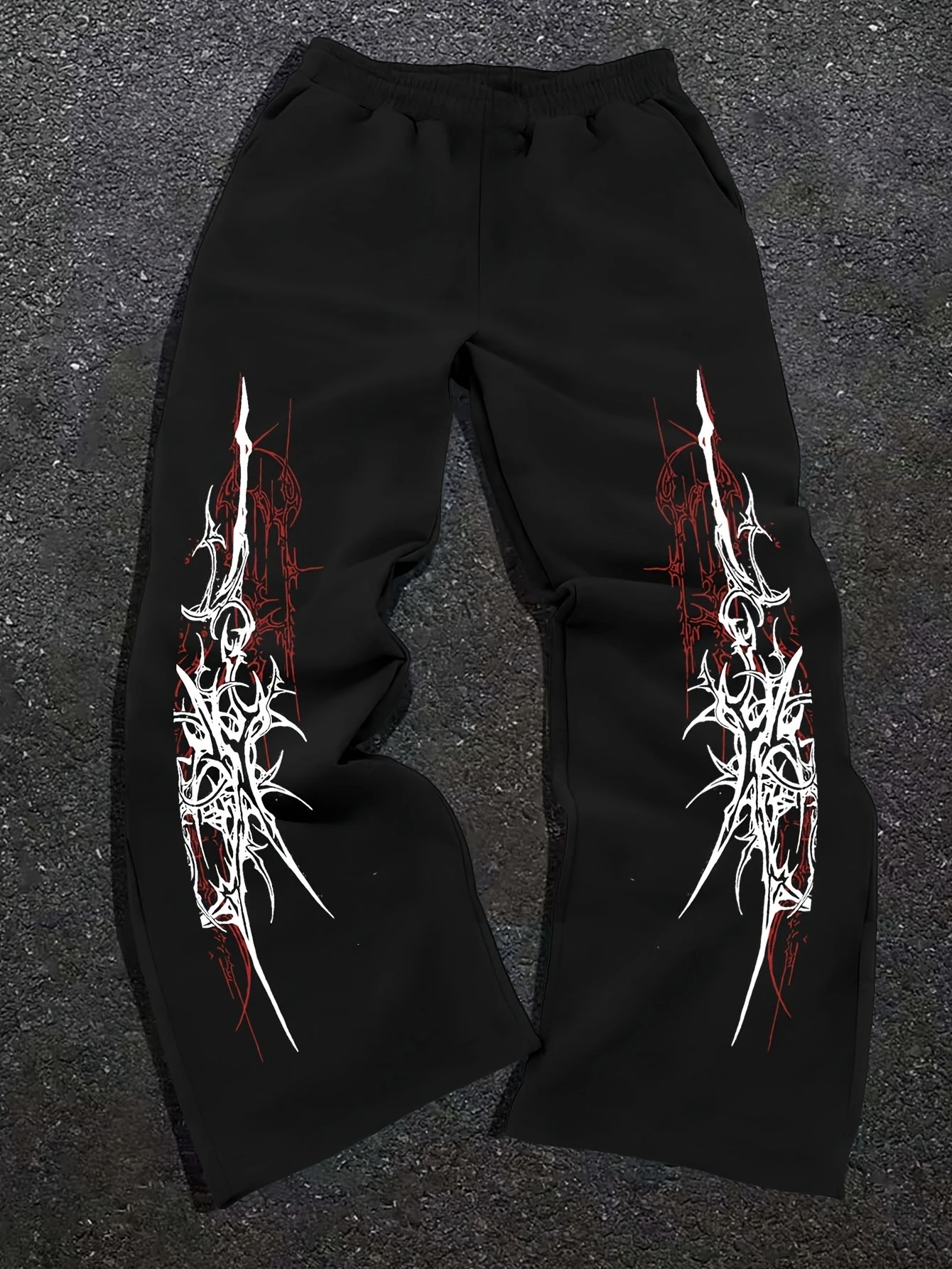 

26 Summer Fashion New Gothic Solemn Texture 3D Printed Straight Leg Pants Outdoor Street Hip-hop Quick Drying Loose Pants