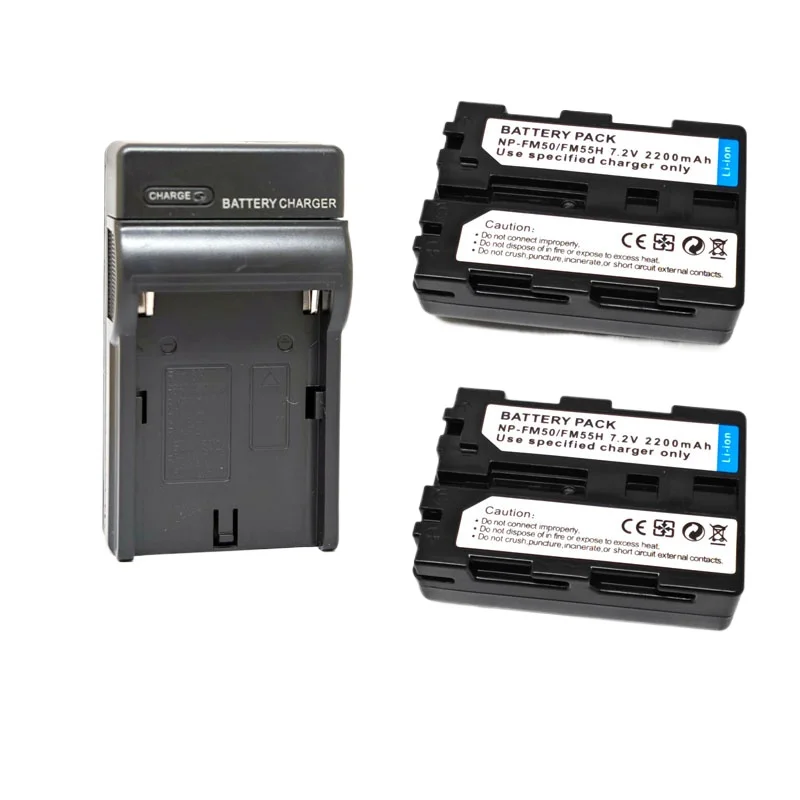 2200mAh 7.2V NP-FM50/NP-FM55H Camera Battery+Charger for SONY F717 F828 FM30 FM5 DSC-F707 QM51D QM50 A100 S30 S50 S70 S75 S85