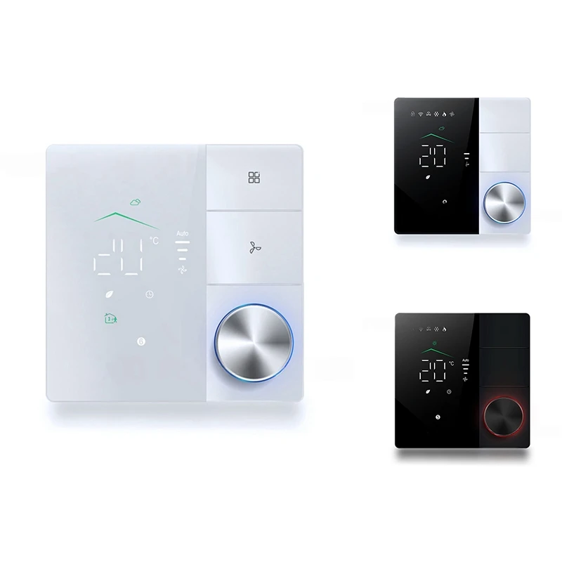 BAAG-Tuya thermostats intelligents pour climatiseur avec télécommande WIFI bouton intelligent Thermostat LED interrupteur de contrôle de température