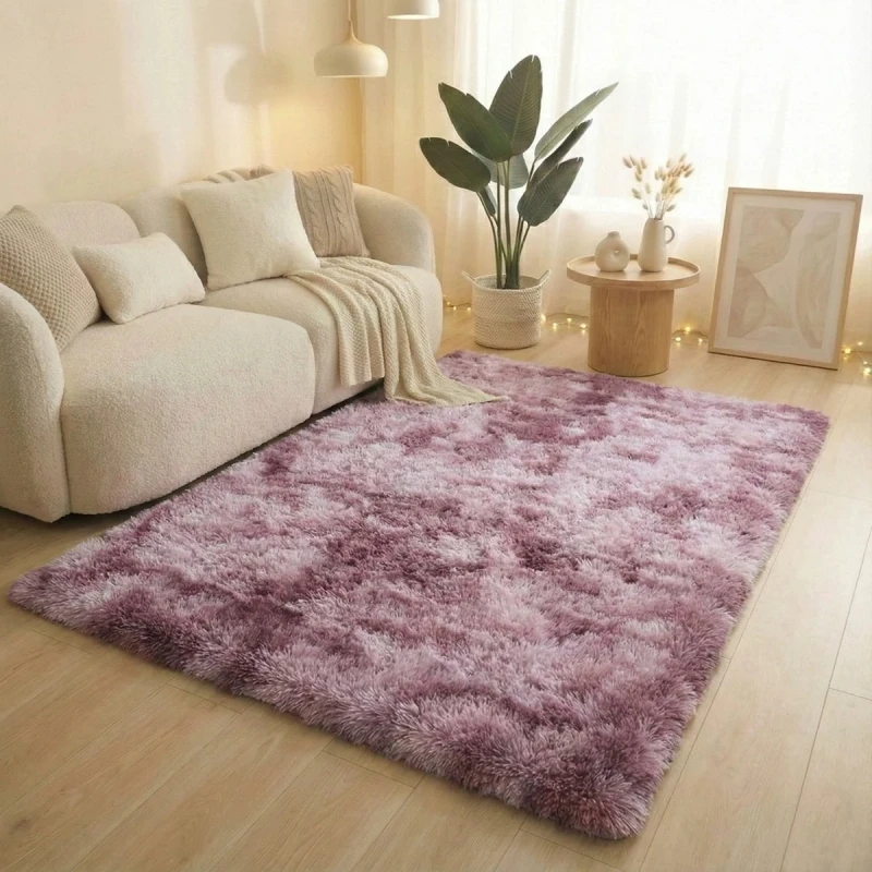 Graue Batik-Shaggy-Teppiche Ultra Weiche Rutschfeste Plüsch-Teppiche Schlafzimmer Wohnzimmer Kinderzimmer Große Größe Wohndekor Bodenmatten – Detail 27