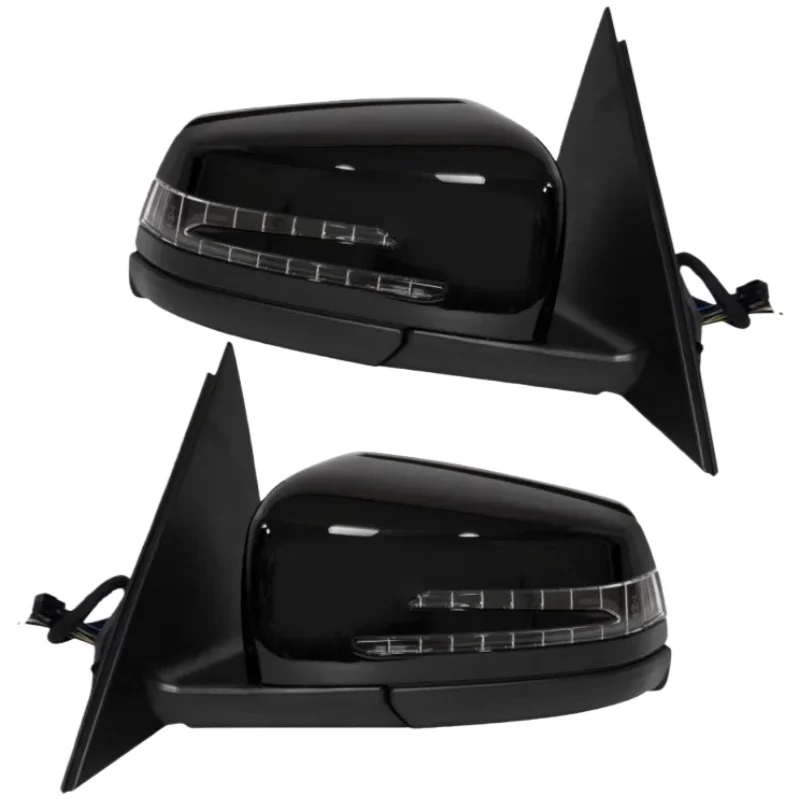 For Mercedes-Benz W204 Sedan 2009-2015 Without Blind Spot Turn Signal Side Mirror Assembly 17 Pins Car Rearview Mirror Assembly