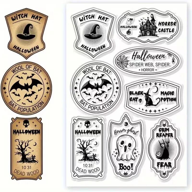 Halloween Skeleton Clear Stamp  For DIY Scrapbooking Seal Card Making A5092