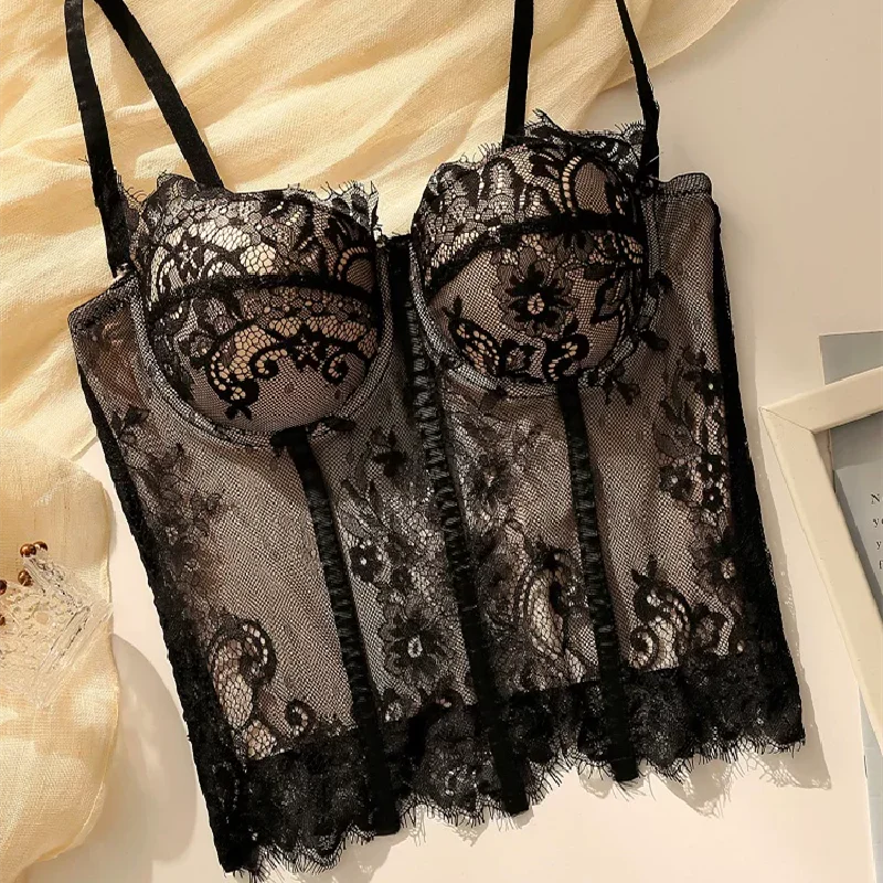 Elegant Shaping Sexy Lace Women Corset Floral Lace Lady Bustier Girls Slim Evening Wear Crops Lady Club Party Body Shaper Top