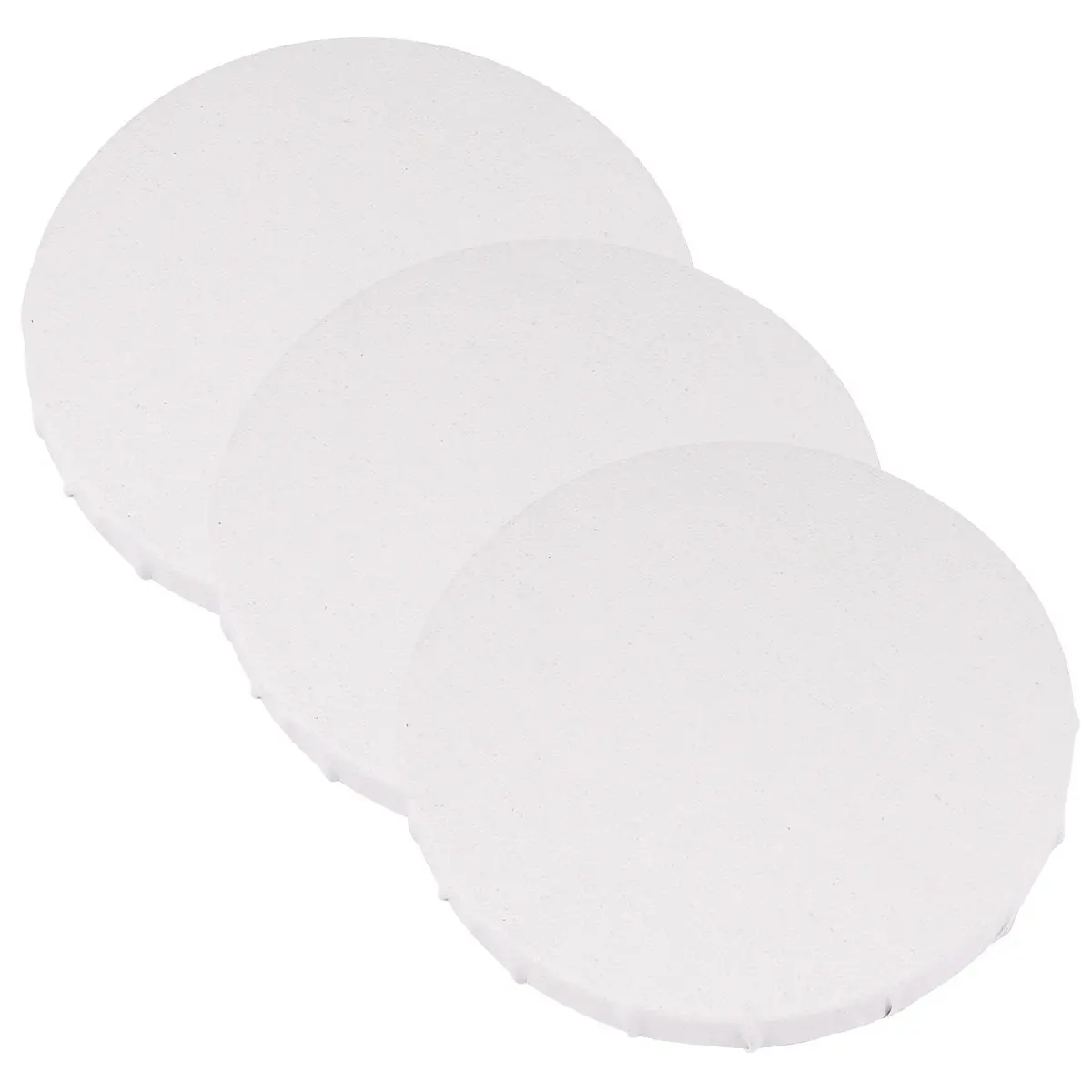 4Pcs Round Art Panels Blank Painting Board Set with Mini Easel for Classroom Hobby Outdoor Indoor Use DIY Craft Oil Acrylic