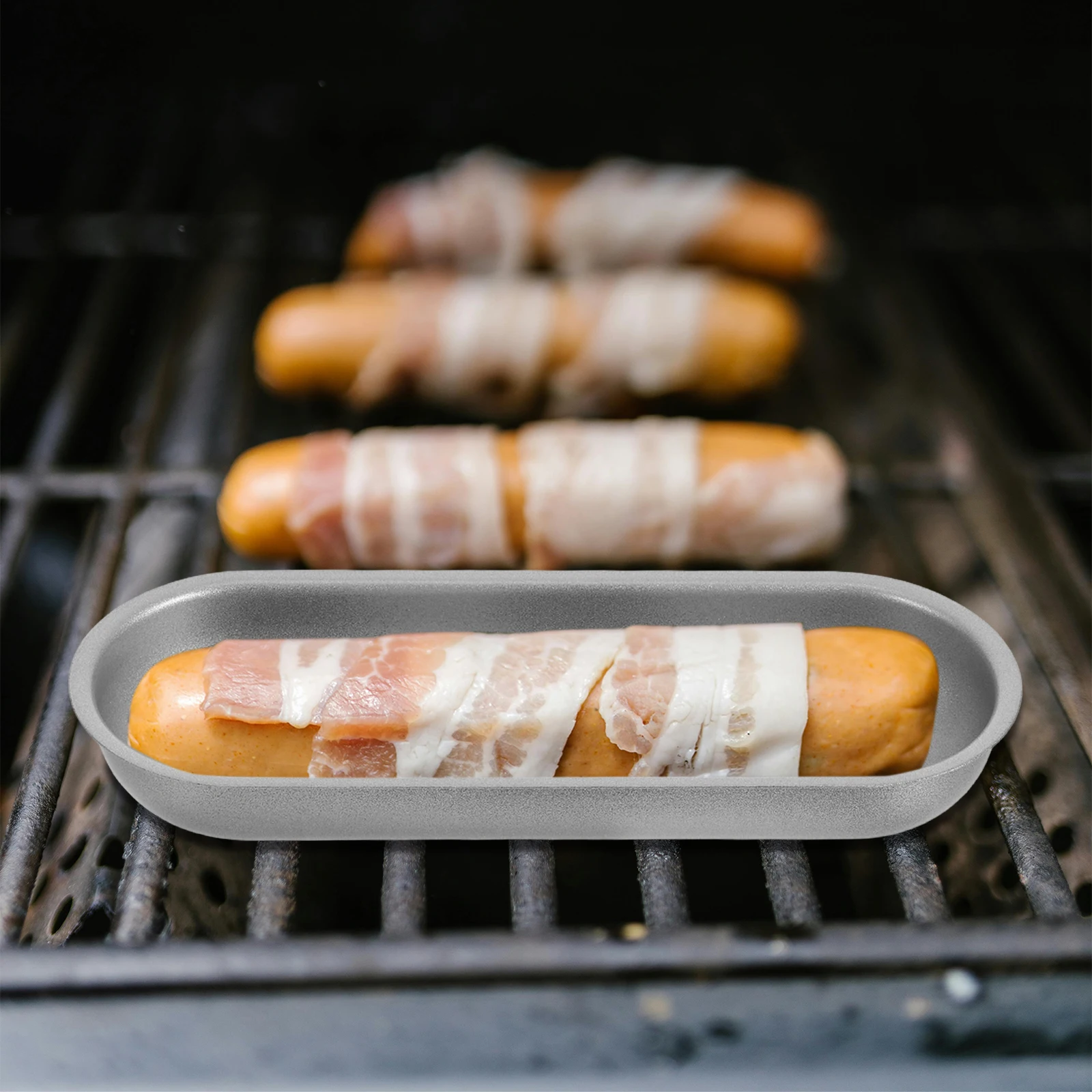 

2pcs Baking Mold Set Thickened Carbon Steel Non-Stick Hot Dog Bun Pan For Oven Long Loaf Bread Baking Tray Homemade Sourdough