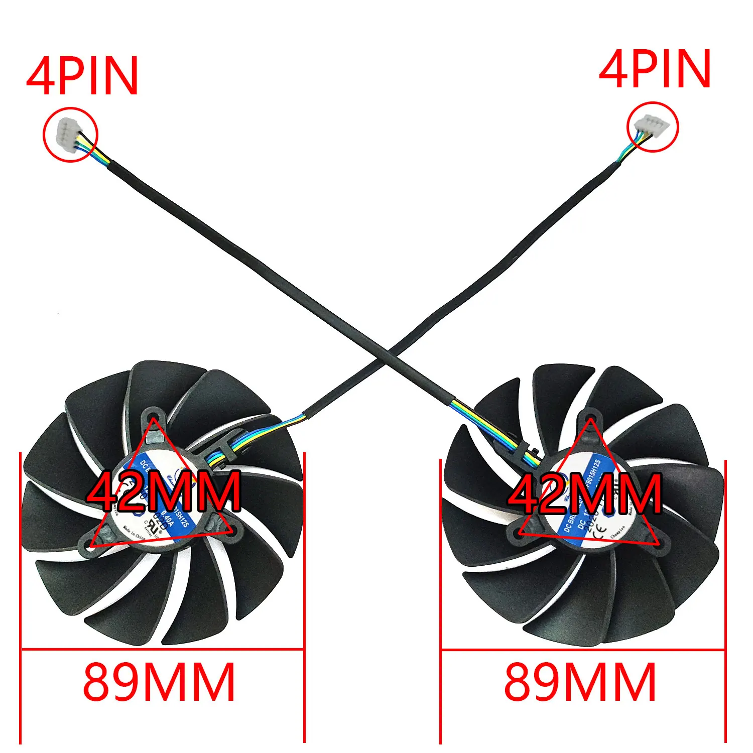 NEW 89MM 4PIN GA92S2U RTX 3060 Twin Edge GPU Fan，For ZOTAC GeForce RTX 3060 3060TI Twin Edge Video Card Cooling Fan