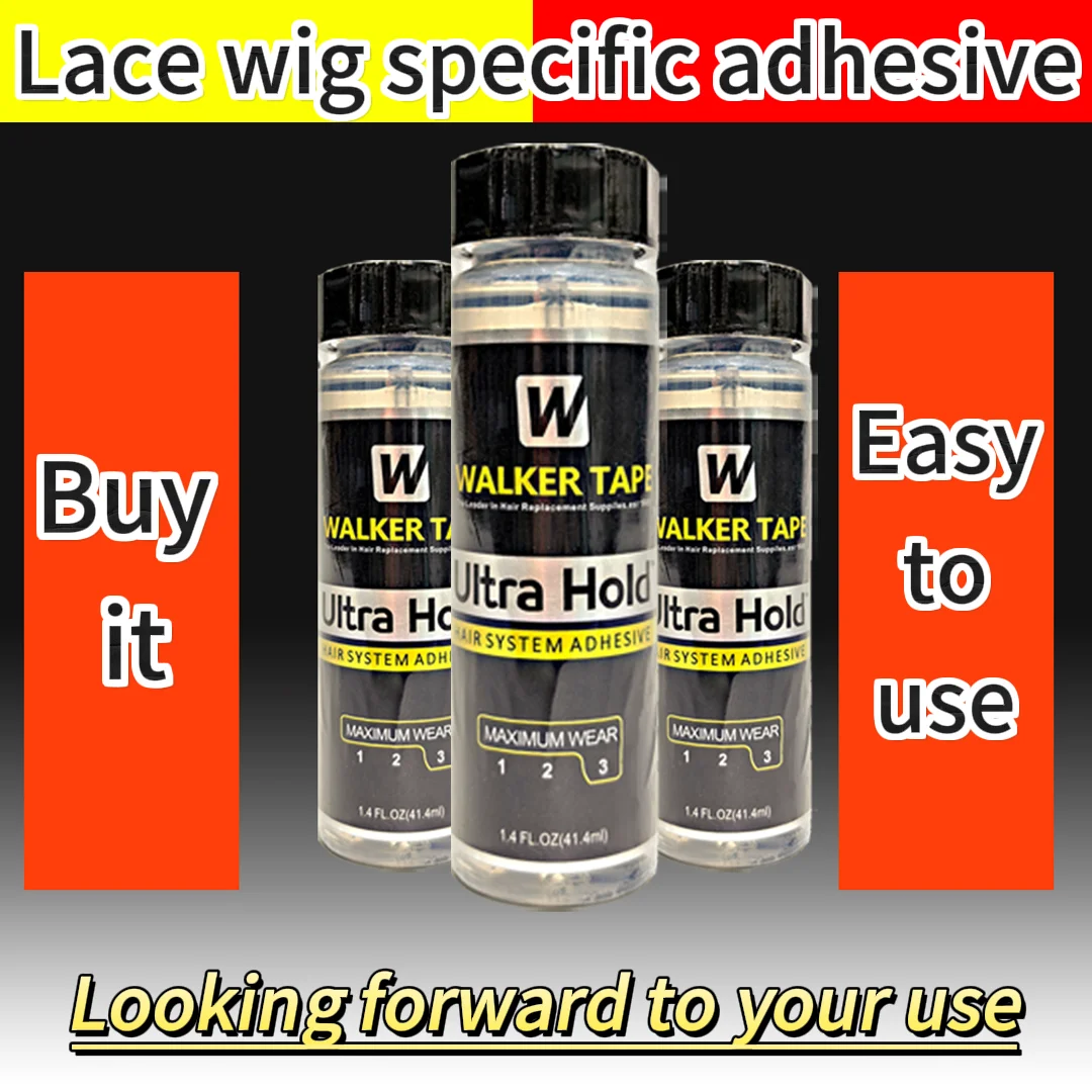 Walker fita ultra hold laço adesivo 1.4oz/41.4ml à prova dwaterproof água cosplay peruca reparação orelha barba sem costura adesivo rápido de longa duração