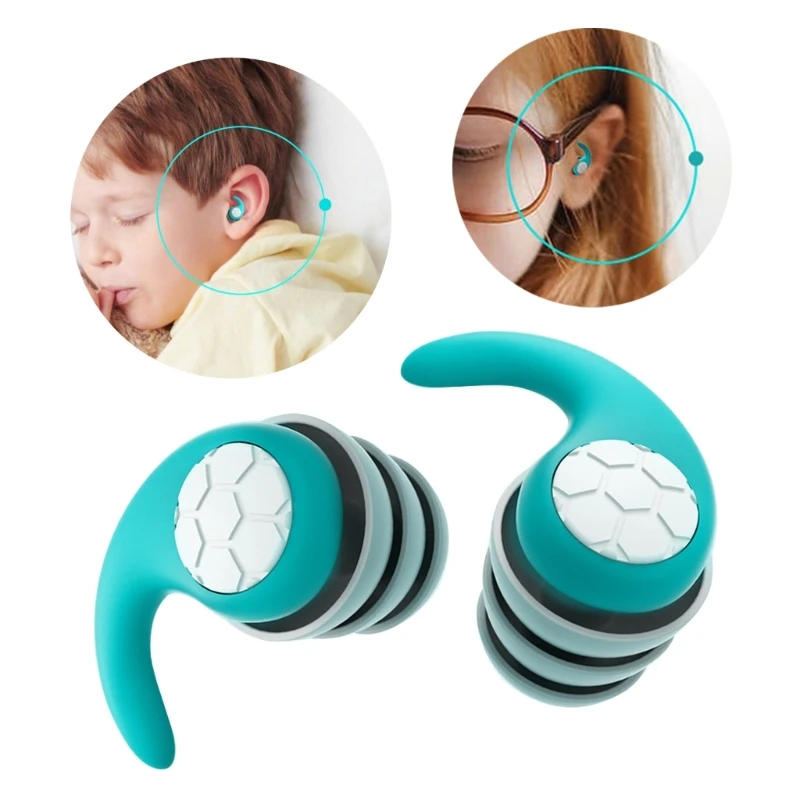 Soundproof Earplugs For Sleeping Soft Silicone Ear Muffs Noise Protection Travel Reusable Protection Sound Blocking for Kids