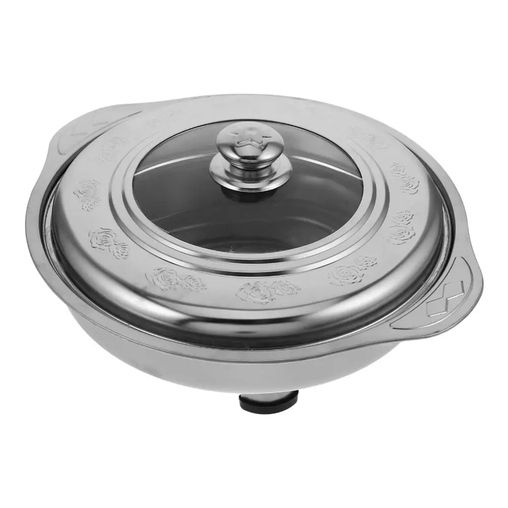 Stainless Steel Buffet Chafing Dish Food Tray Handle Hot Pot Portable Cooking Gear Detachable Legs Multifunctional