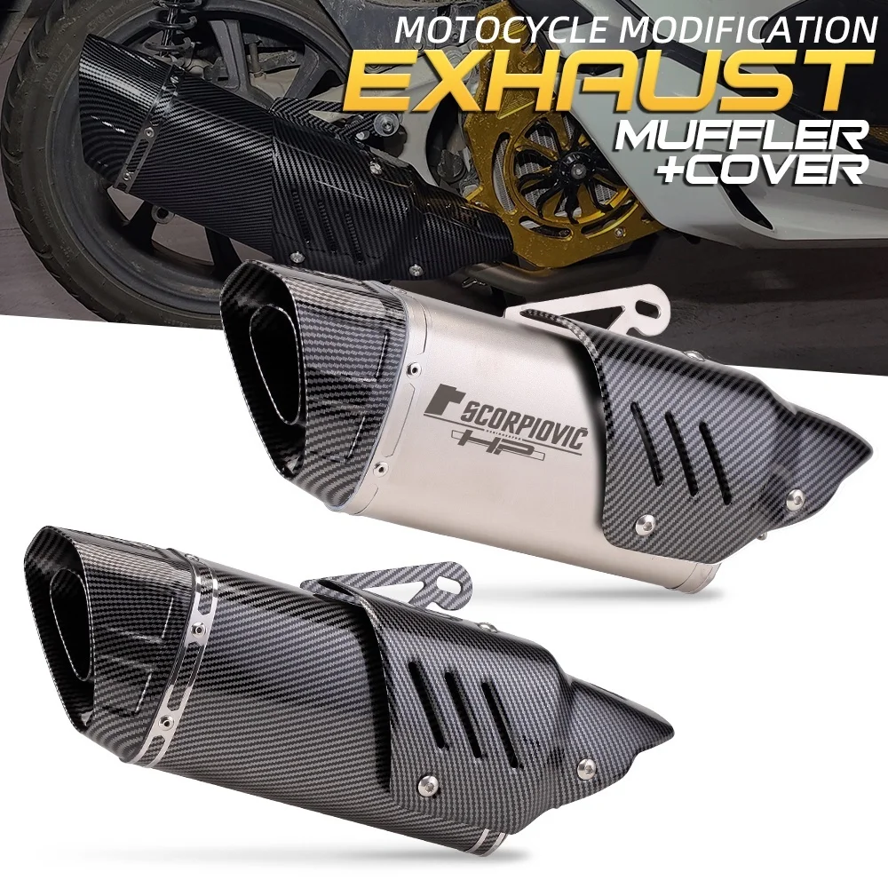 Motorcycle Exhaust Scooter Modified exhaust Akrapovic Muffler pipe Sport Bike R15v3 R25V3 MT25 MT09 Z800 Z900 R1