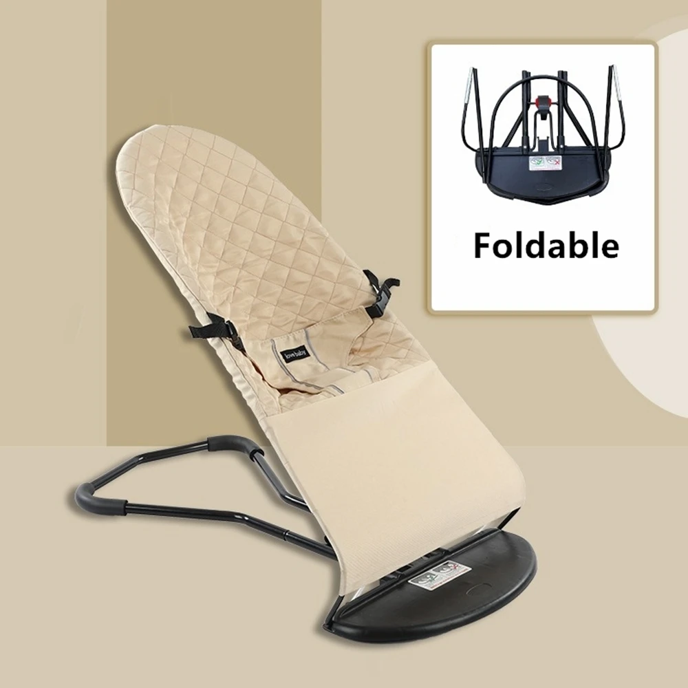 

Baby Rocking Chair Baby Bouncer Seat Portable Foldable with 3 Recline Positions Swing Chair Baby Cradle